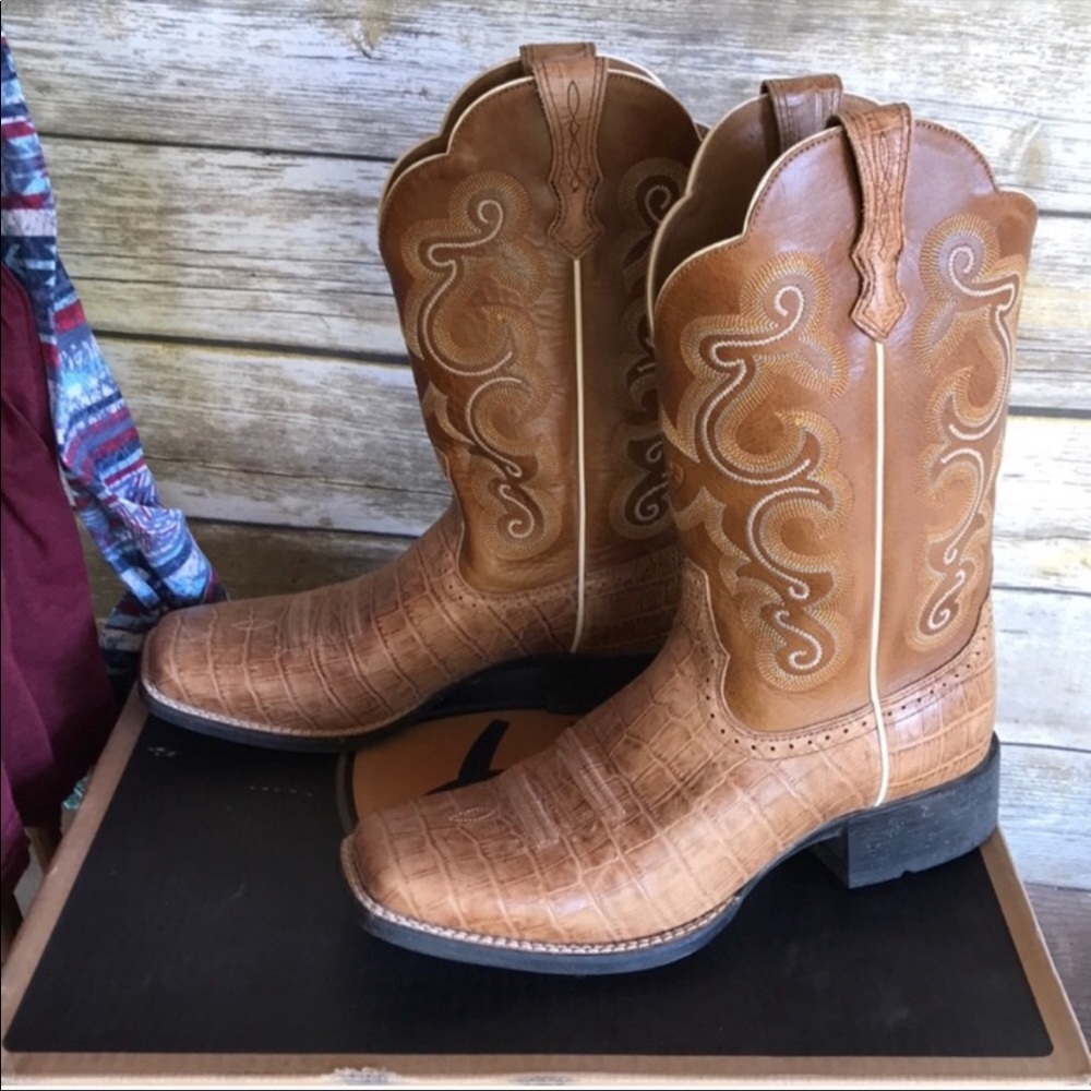 Women’s Ariat QuickDraw Tan Gator Boots